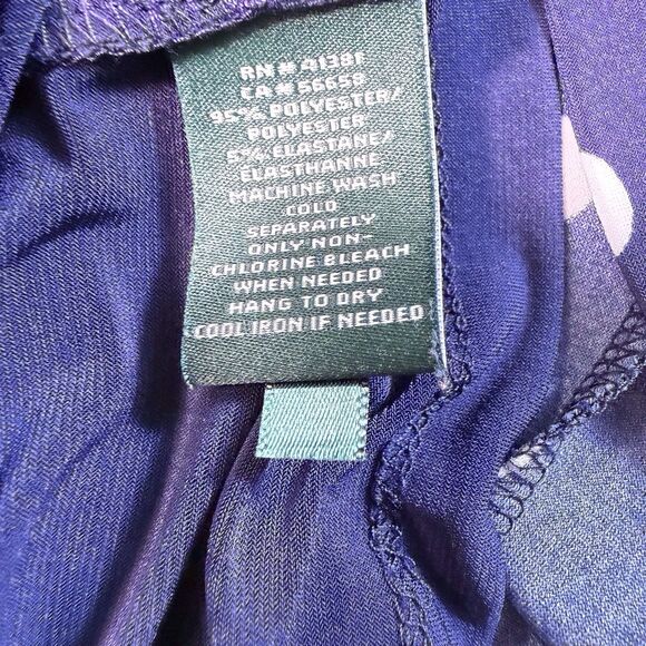 Lauren Ralph Lauren Navy Polka Dot A-Line Dress Size‎ 6 Stretch Brunch Office - Picture 13 of 16